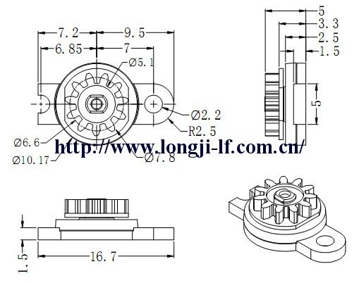 Hot damper Bidirectional rotary damper wheel Music box damping gear Small appliance damper Refrigerator damper